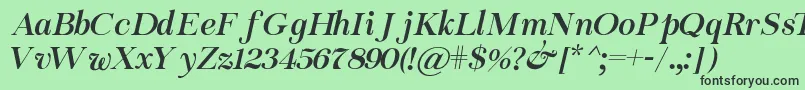 Chapaza Italic Font – Black Fonts on Green Background