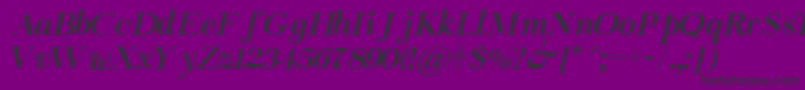 Chapaza Italic-Schriftart – Schwarze Schriften auf violettem Hintergrund