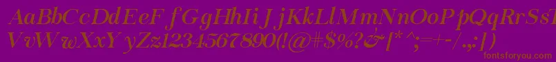 Chapaza Italic Font – Brown Fonts on Purple Background