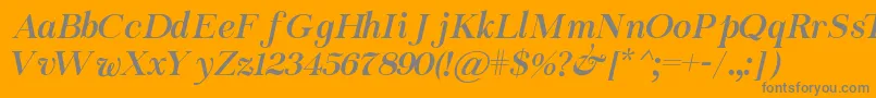 Chapaza Italic Font – Gray Fonts on Orange Background