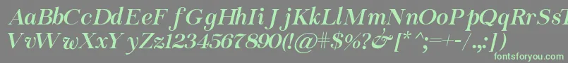Chapaza Italic Font – Green Fonts on Gray Background