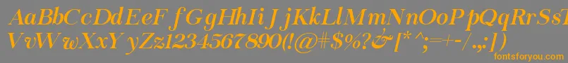 Chapaza Italic Font – Orange Fonts on Gray Background