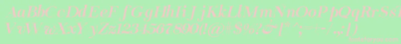 Chapaza Italic Font – Pink Fonts on Green Background