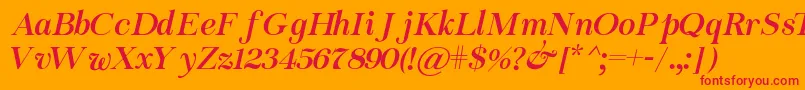 Chapaza Italic Font – Red Fonts on Orange Background