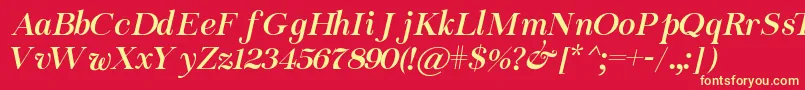 Chapaza Italic Font – Yellow Fonts on Red Background