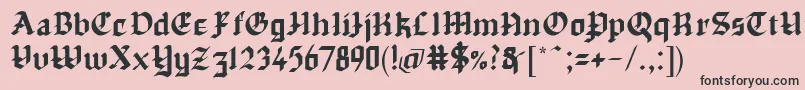 Шрифт Chapinero Blackletter – чёрные шрифты на розовом фоне