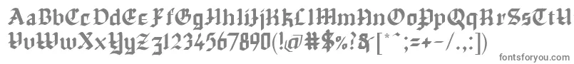 フォントChapinero Blackletter – 白い背景に灰色の文字