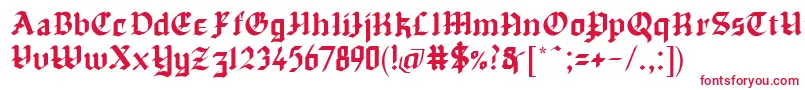 Czcionka Chapinero Blackletter – czerwone czcionki