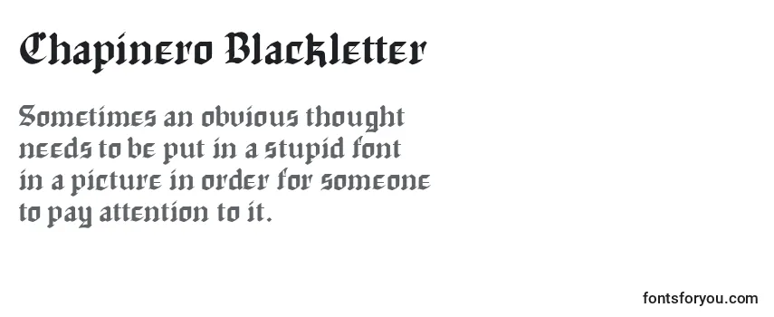Schriftart Chapinero Blackletter