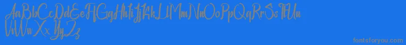 Chapline personal use only-Schriftart – Graue Schriften auf blauem Hintergrund