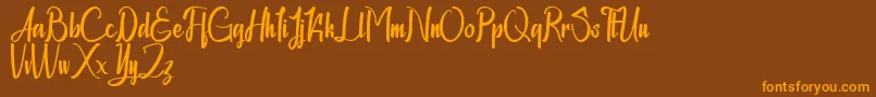 Chapline personal use only Font – Orange Fonts on Brown Background