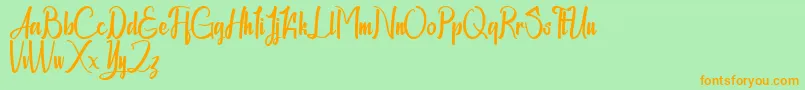 Chapline personal use only Font – Orange Fonts on Green Background