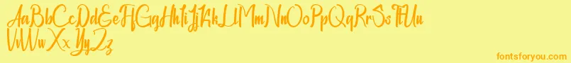 Chapline personal use only Font – Orange Fonts on Yellow Background