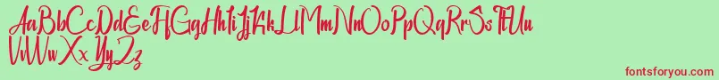 Chapline personal use only Font – Red Fonts on Green Background