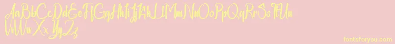 Chapline personal use only Font – Yellow Fonts on Pink Background