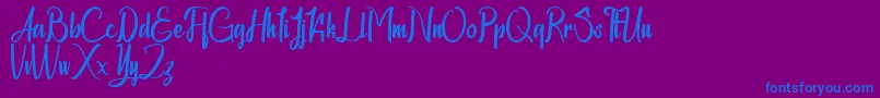 Chapline personal use only Font – Blue Fonts on Purple Background