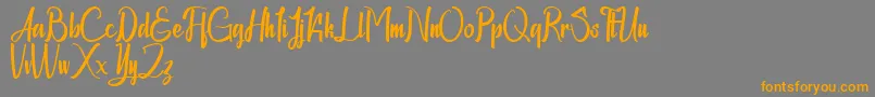 Chapline personal use only Font – Orange Fonts on Gray Background