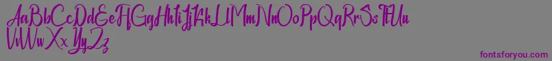 Chapline personal use only Font – Purple Fonts on Gray Background