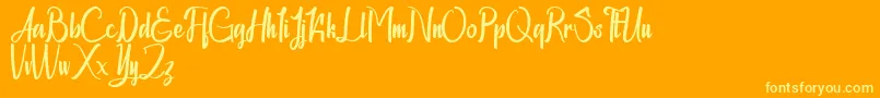 Chapline personal use only Font – Yellow Fonts on Orange Background