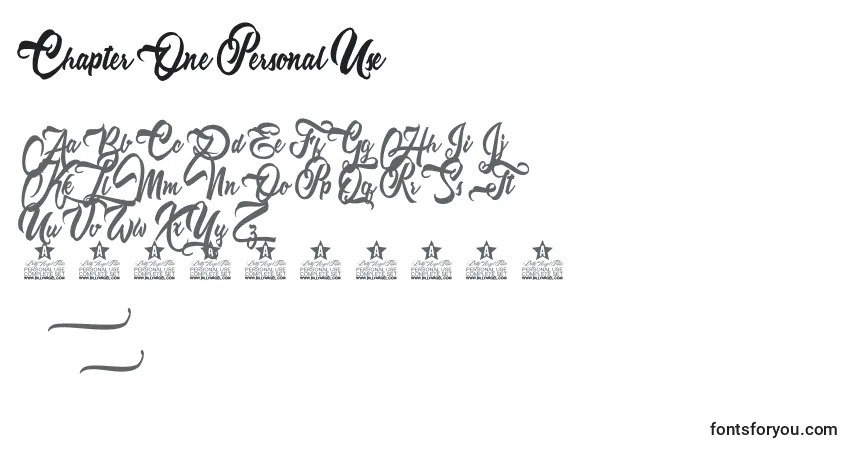 Chapter One Personal Use Font – alphabet, numbers, special characters