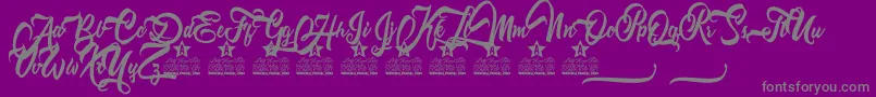 Chapter One Personal Use Font – Gray Fonts on Purple Background