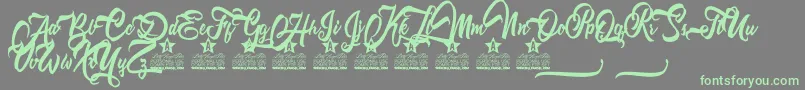 Chapter One Personal Use-Schriftart – Grüne Schriften auf grauem Hintergrund