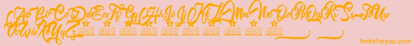 Chapter One Personal Use Font – Orange Fonts on Pink Background