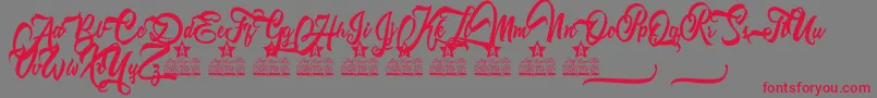 More about Chapter One Personal Use Font Chapter One Personal Use Font – Red Fonts on Gray Background