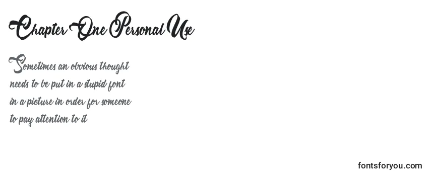 Chapter One Personal Use Font