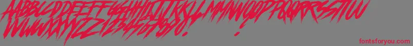 Chapters Slant DEMO Font – Red Fonts on Gray Background