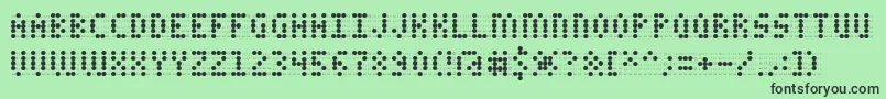 CharaAOE Font – Black Fonts on Green Background