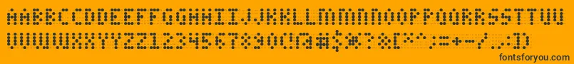 CharaAOE Font – Black Fonts on Orange Background