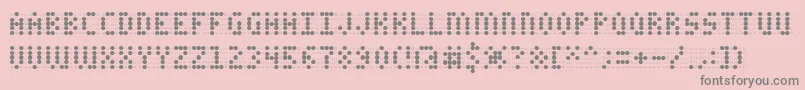 CharaAOE Font – Gray Fonts on Pink Background