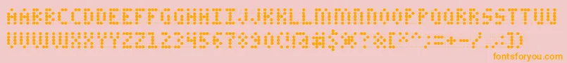 CharaAOE Font – Orange Fonts on Pink Background