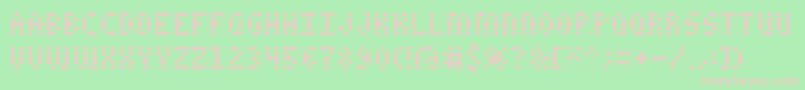 CharaAOE Font – Pink Fonts on Green Background