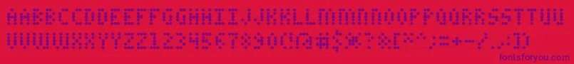 CharaAOE Font – Purple Fonts on Red Background