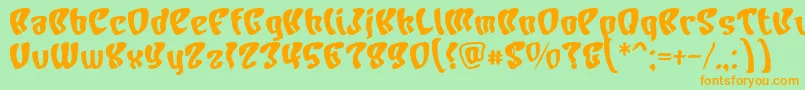 CHARB    Font – Orange Fonts on Green Background