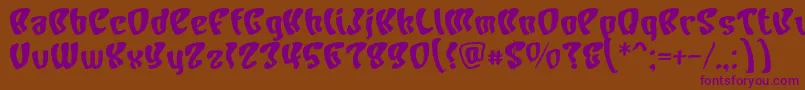 CHARB    Font – Purple Fonts on Brown Background