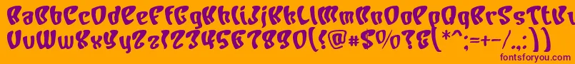 CHARB    Font – Purple Fonts on Orange Background