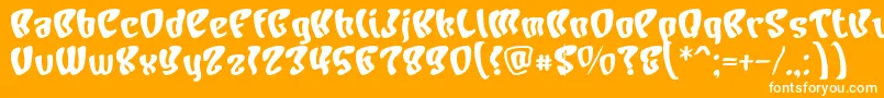 CHARB    Font – White Fonts on Orange Background