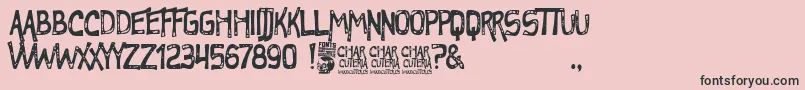 Charcuteria Font – Black Fonts on Pink Background