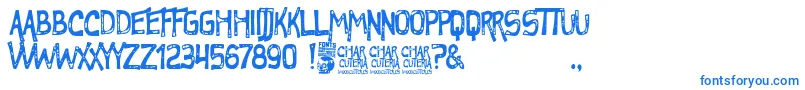 fuente Charcuteria – Fuentes Azules Sobre Fondo Blanco