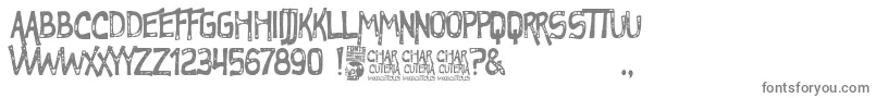 Charcuteria Font – Gray Fonts on White Background