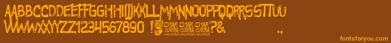 fuente Charcuteria – Fuentes Naranjas Sobre Fondo Marrón