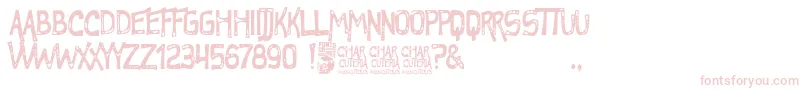 Charcuteria Font – Pink Fonts on White Background