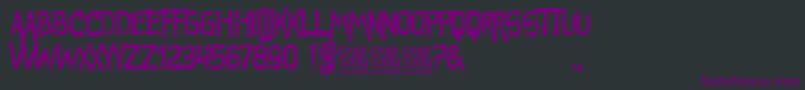 Charcuteria Font – Purple Fonts on Black Background