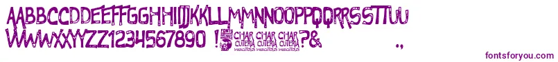 Charcuteria Font – Purple Fonts on White Background