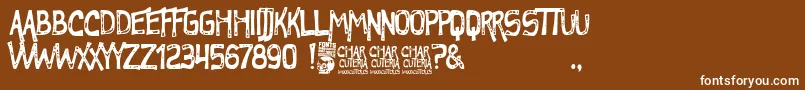 Подробнее о шрифте Charcuteria Шрифт Charcuteria – белые шрифты на коричневом фоне