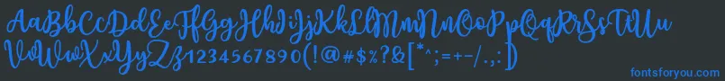 Шрифт Charilla Font by Situjuh 7NTypes – синие шрифты на чёрном фоне