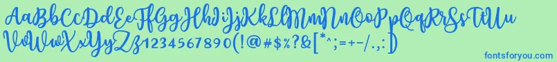 Подробнее о шрифте Charilla Font by Situjuh 7NTypes Шрифт Charilla Font by Situjuh 7NTypes – синие шрифты на зелёном фоне